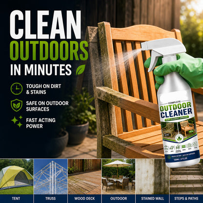 🌿Turqelis™ Outdoor Surface Cleaner Spray, Fast Acting Stain Remover for Patio, Wooden Furniture & Outdoor Surfaces (offer)
