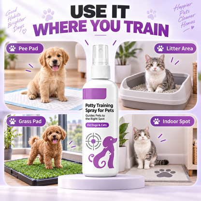 🥳HOT SALE🥳💞10K+ SOLD! Potty Training Spray ! Guides pets, safe & easy spray. Cleaner home – grab yours!