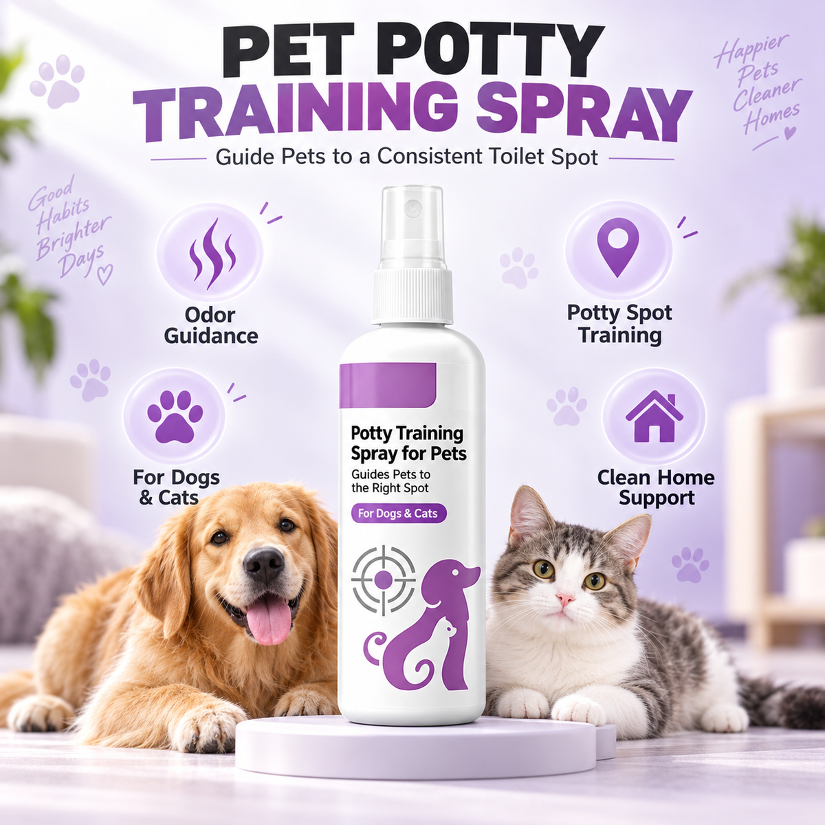 🥳HOT SALE🥳💞10K+ SOLD! Potty Training Spray ! Guides pets, safe & easy spray. Cleaner home – grab yours!