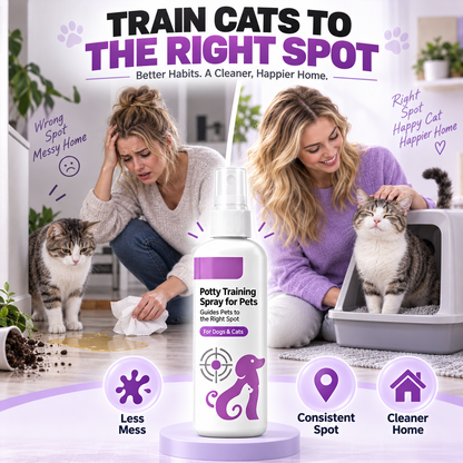 🥳HOT SALE🥳💞10K+ SOLD! Potty Training Spray ! Guides pets, safe & easy spray. Cleaner home – grab yours!