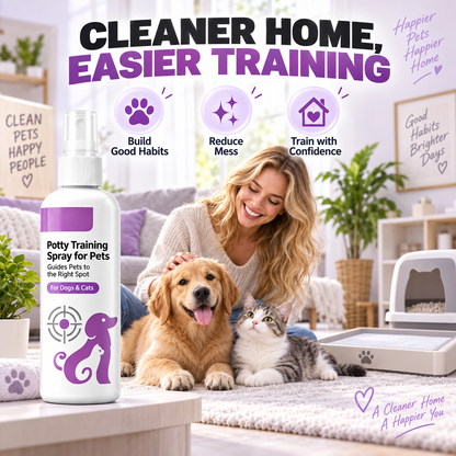 🥳HOT SALE🥳💞10K+ SOLD! Potty Training Spray ! Guides pets, safe & easy spray. Cleaner home – grab yours!