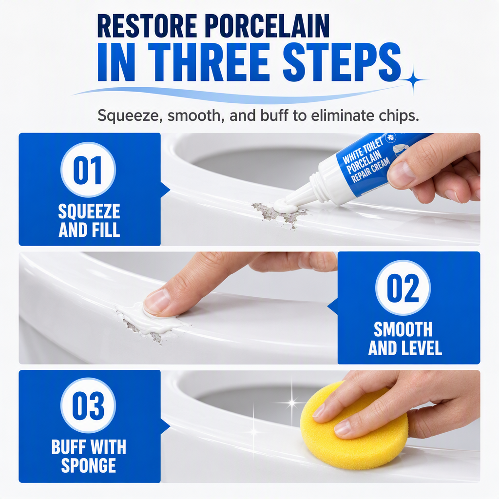 Turqelis™ White Toilet Porcelain Repair Cream