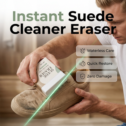 Turqelis™ Suede Eraser Cleaner – waterless, removes scuffs & dirt from suede, nubuck, shoes & bags. (OFFER)