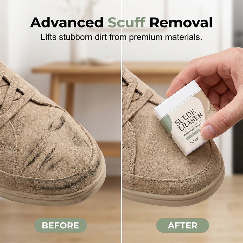 Turqelis™ Suede Eraser Cleaner – waterless, removes scuffs & dirt from suede, nubuck, shoes & bags. (OFFER)
