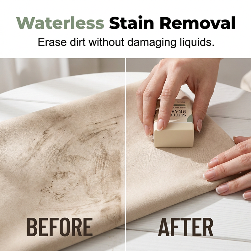 Turqelis™ Suede Eraser Cleaner – waterless, removes scuffs & dirt from suede, nubuck, shoes & bags. (OFFER)
