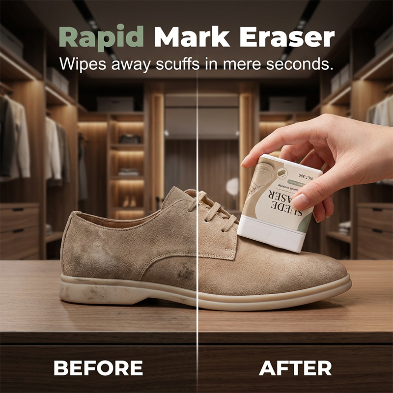 Turqelis™ Suede Eraser Cleaner – waterless, removes scuffs & dirt from suede, nubuck, shoes & bags. (OFFER)